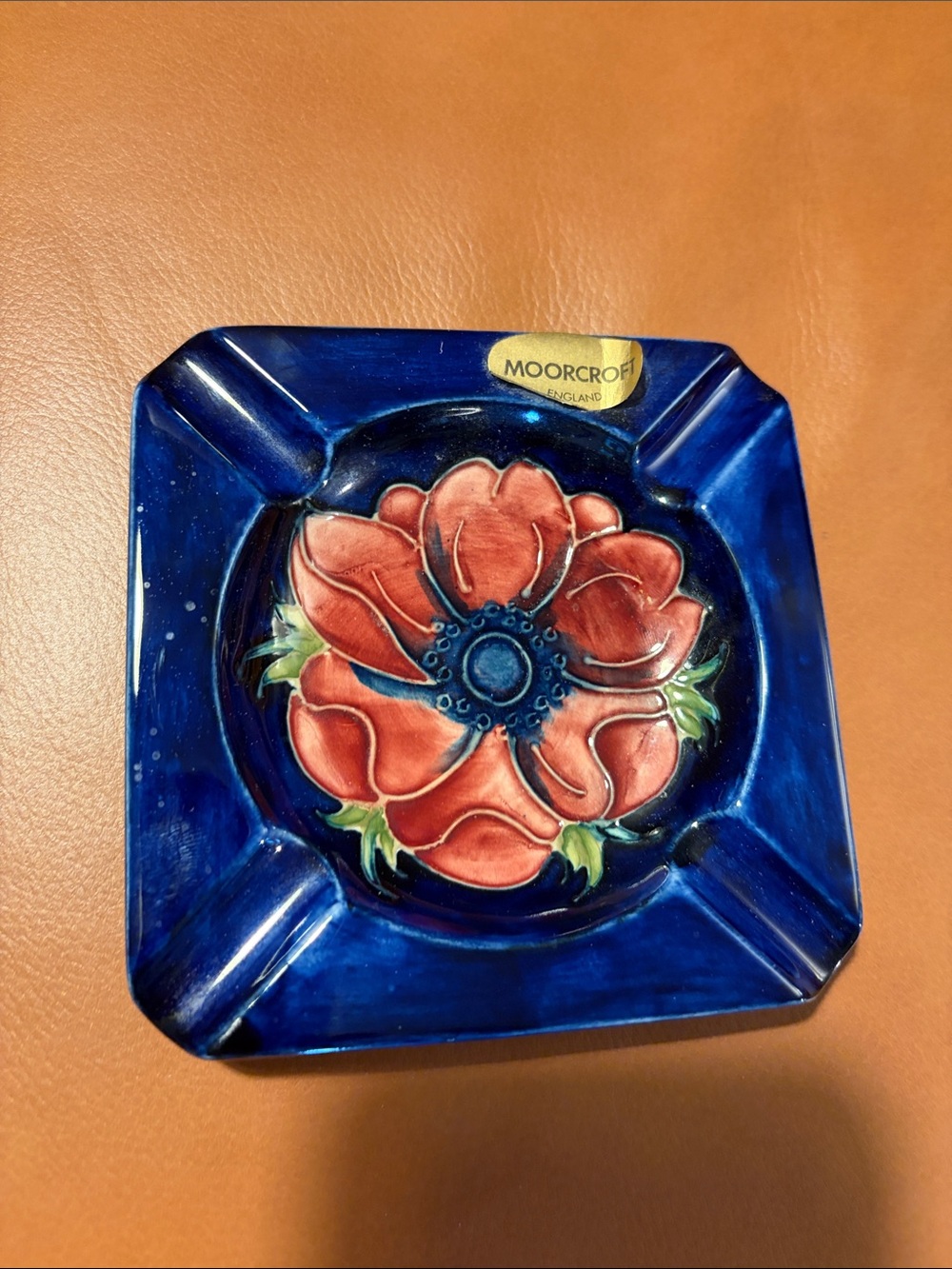 Vintage Moorcroft Anemone Ashtray